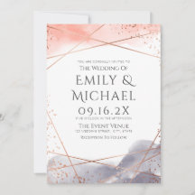 Rose Gold Dawn Wasserfarbe Geometrische Moderne Ho