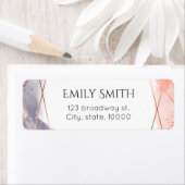 Rose Gold Dawn Wasserfarbe Geometrische Rücksendea (Insitu)