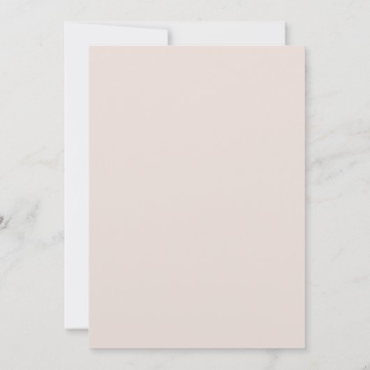 Rose Gold Delikate Blätter Pink Beige Hochzeit Einladung (Rückseite)