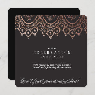 Rose Gold Delikate Wedding Card Einladung