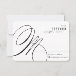 Rose Gold Delikate Wedding Repair Card RSVP Karte