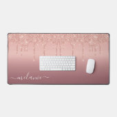 Rose Gold Desk Mat Sie mit dem Namen Text Schreibtischunterlage (Tastatur & Maus)