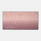 Rose Gold Desk Mat Sie mit dem Namen Text Schreibtischunterlage (Vorderseite)