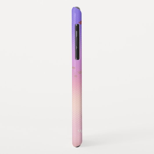 Rose Gold Diagonal Sars Muster Case-Mate iPhone Hülle (Hinten/Links)