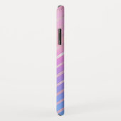 Rose Gold Diagonal Streifen Muster Case-Mate iPhone Hülle (Hinten/Rechts)