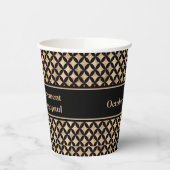 Rose Gold Diamantkunst Deko geometrisches Party Pappbecher (Links)