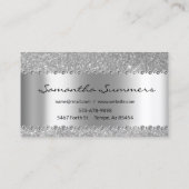 Rose Gold Diamantmetall Elegant FauxGlitter Visitenkarte (Rückseite)