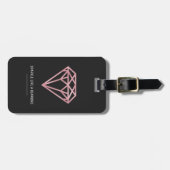Rose Gold Diamond Gepäckanhänger (Vorderseite horizontal)