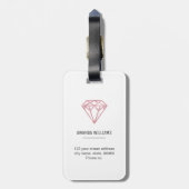 Rose Gold Diamond Gepäckanhänger (Rückseite vertikal)