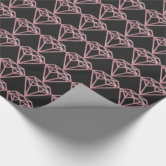 Rose Gold Diamond Geschenkpapier (Ecke)