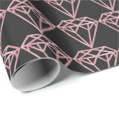 Rose Gold Diamond Geschenkpapier (Rolleneckpunkt)