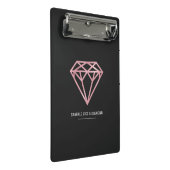 Rose Gold Diamond Mini Klemmbrett (Schrägansicht)