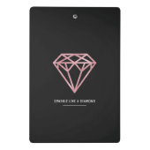 Rose Gold Diamond Mini Klemmbrett (Rückseite)
