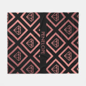 Rose Gold Diamond Muster Fleecedecke (Vorderseite (Horizontal))
