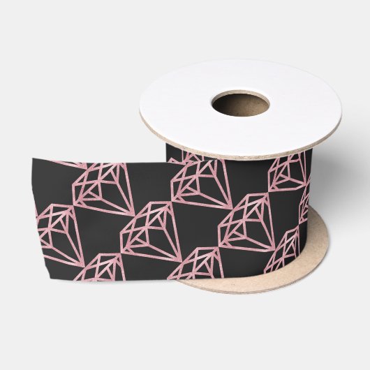 Rose Gold Diamond Satinband (Spule)