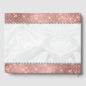 Rose Gold Diamond Sparkle Glam Quinceanera Gästebuch (Rückseite)