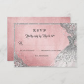 Rose Gold Diamond Sparkle Gown UAWG RSVP Karte (Vorne/Hinten)