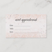 Rose Gold Diamonds Business Card mit Terminierung Terminkarte (Rückseite)