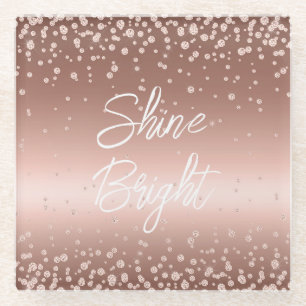 Rose Gold Diamonds Glasuntersetzer