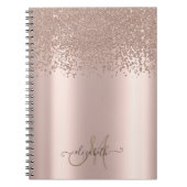 Rose Gold Diamonds Monogram Notizblock (Vorderseite)