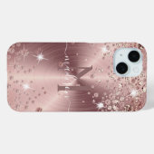 Rose Gold Diamonds - Personalisiert Case-Mate iPhone Hülle (Rückseite (Horizontal))