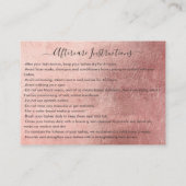 Rose Gold Dicker Glitzer Tropfen Lashes Visitenkarte (Rückseite)