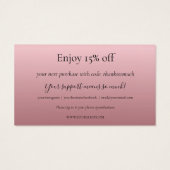 Rose Gold Discount Loyalität Vielen Dank (Rückseite)