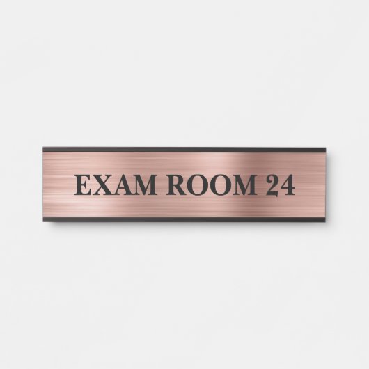 Rose Gold Doctor's Sign Signs Examen Room Türschild (Vorderseite )