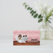 Rose Gold Dog Bath Business Cards Visitenkarte (Stehend Vorderseite)