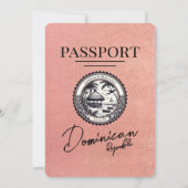 Rose Gold - Dominikanische Republik Einladung (Rückseite)