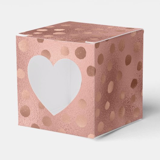 Rose Gold Doodle Punkte Geschenkschachtel (Vorderseite)