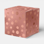 Rose Gold Doodle Punkte Geschenkschachtel (Rückseite)
