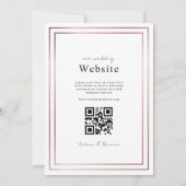 Rose Gold Doppelgrenzrahmen in einer Hochzeit Einladung (Rückseite)