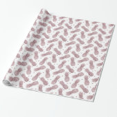 Rose Gold Dots Ananas Geschenkpapier (Ungerollt)