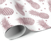 Rose Gold Dots Ananas Geschenkpapier (Rolleneckpunkt)