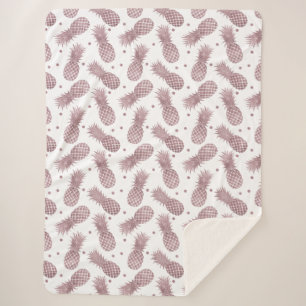 Rose Gold Dots Ananas Sherpadecke
