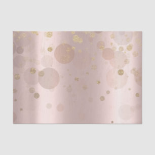 Rose Gold Dots Bridal Sweet 16. Blush Confetti Seidenpapier