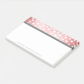Rose Gold Dots | Personalisierte Nachhinweise Post-it Klebezettel (angewinkelt)