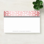 Rose Gold Dots | Personalisierte Nachhinweise Post-it Klebezettel (Büro)