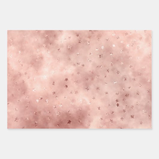 Rose Gold Dreamy Cloud Geschenkpapier Set (Vorderseite 3)