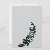 Rose Gold Drehbuch Floral Grey Bas Mitzvah Einladung (Rückseite)