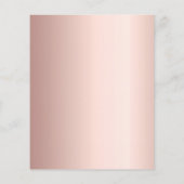 Rose Gold Drehbuch Modernes Budget Sweet 16 Einlad (Rückseite)