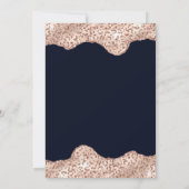 Rose Gold Dress & Glam Edges Sweet 16 Einladung (Rückseite)