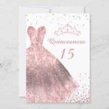 Rose Gold Dress Gown Quinceanera Party 15.