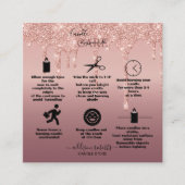 Rose Gold Drilling Glitzer Candle Care Quadratische Visitenkarte (Vorderseite)