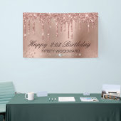 Rose Gold Drilling Glitzer mit Diamanten Geburtsta Banner (Messeveranstaltung)