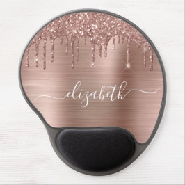 Rose Gold Drilling Glitzer Personalisiert Gel Mousepad