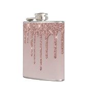 Rose Gold Dripping Glasseim Flachmann (Links)