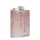 Rose Gold Dripping Glasseim Flachmann (Rechts)