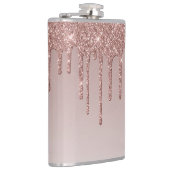 Rose Gold Dripping Glasseim Flachmann (Rechts)